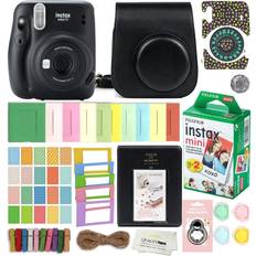 Analogue Cameras Fujifilm Instax Mini 11 Instant Camera with Case 20 Films and Accessories Kit Charcoal Grey Grey