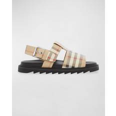 Kids Vintage Check leather sandals multicoloured