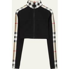 Burberry Damen Oberbekleidung Burberry Cynthia Check Zip-Up Jacket BLACK