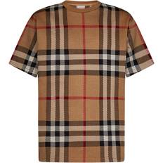 Burberry Uomo Abbigliamento Burberry Check Cotton Jacquard T-Shirt - Archive Beige