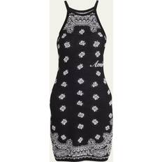 Amiri Klänningar Amiri Black Bandana Minidress Black