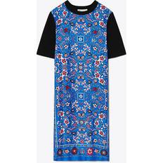 Tory Burch Bekleidung Tory Burch Minikleid aus Seide und Wolle blau