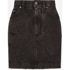 Dolce & Gabbana Washed denim miniskirt