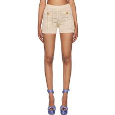 Balmain Femme Pantalons & Shorts Balmain Monogrammed openwork knit mini shorts