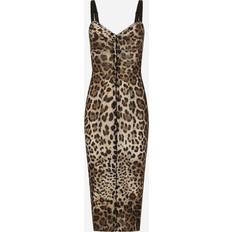 Dolce & Gabbana Brown Dresses Dolce & Gabbana Marquisette calf-length dress