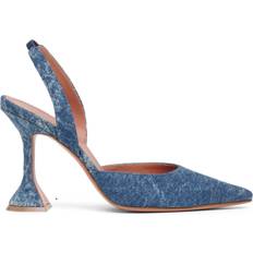 Amina Muaddi Holli sling denim pumps