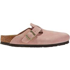 Birkenstock Pink Outdoor Slippers Birkenstock Boston Suede Leather - Light Rose