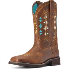 Brown - Women Riding Shoes Ariat Womens Delilah Deco Western Boot Copper Kettle