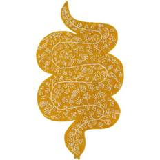 Burma snake rug, mustard