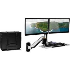 Dual monitor wall mount Mount It MI-7906 Sit-Stand Dual-Monitor