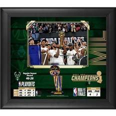 "Milwaukee Bucks Framed 15" x 17" 2021 NBA Finals Champions Collage"