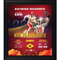 Light Switch Plates Sports Fan Products Fanatics Patrick Mahomes Kansas City Chiefs Framed 15" x 17" Super Bowl LVII Champions MVP Collage with Piece of Game-Used Football