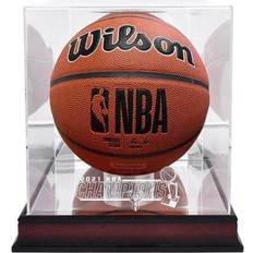 Milwaukee Bucks Mahogany 2021 NBA Finals Champions Logo Basketball Display Case