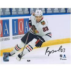 Philipp Kurashev Chicago Blackhawks Autographed x NHL Debut Skating Photograph