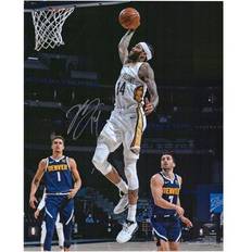 Brandon Ingram New Orleans Pelicans Autographed x Dunk in White Jersey vs. Denver Nuggets Photograph