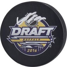 Adam Fox New York Rangers Autographed 2016 NHL Draft Logo Hockey Puck