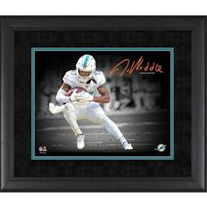 Jaylen Waddle Miami Dolphins Facsimile Signature Framed x Spotlight Photograph