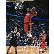 Sports Fan Products Zion Williamson New Orleans Pelicans Autographed x Dunk in Red Jersey Photograph