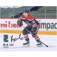 Philipp Kurashev Chicago Blackhawks Autographed x Reverse Retro Skating Photograph