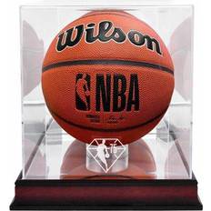 Basketball Sports Fan Products NBA 75th Anniversary Mahogany Sublimated Basketball Display Case