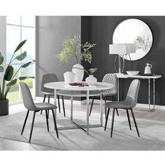 White gloss dining table Box Adley White Gloss Dining Table