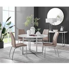 White gloss dining table Box Adley White Gloss Dining Table
