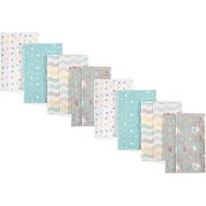 Luvable Friends cotton flannel burp cloths, basic elephant 8-piece, one size