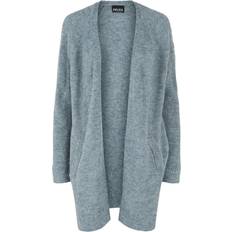 Gris - Mujer Cárdigans Pieces Pcellen LS Long Knit Cardigan Trooper Female Gris