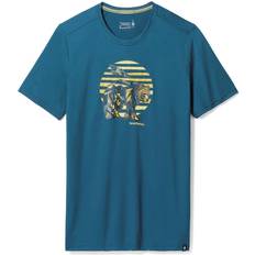 Tshirts slim fit Smartwool Companion Trek Graphic SS Tee Slim Fit, petroleumsgrøn 2023 Kortærmede T-shirts