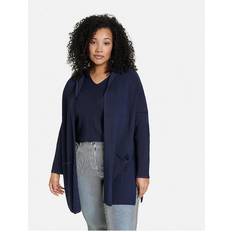 Huva Koftor Samoon Open Long Cardigan with Hood - Mood Blue
