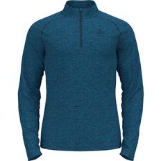 Herr - Träningsplagg - Turkosa Underställstoppar Odlo Herren Sesvenna Half Zip Longsleeve