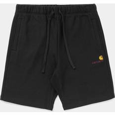 Carhartt WIP L Shorts Carhartt WIP Mens Relaxed Fit American Script Sweat Shorts - Black