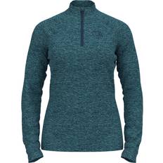 Damen - Türkis Basisschicht-Oberteile Odlo Damen Sesvenna Half Zip Longsleeve