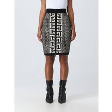 Balmain Skirts Balmain Monogram wool-blend miniskirt black