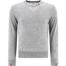 Thom Browne Tricolor Detail Sweater Gray