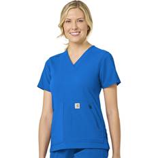 Tops Carhartt Women's Modern Fit Pocket V-Neck Scrub Top Royal Women's Clothing Navy