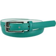 Turquoise - Women Belts CTM Skinny Leather Dress Belt Women