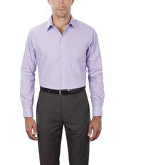 Van Heusen Big & Tall Classic/Regular Fit Wrinkle Free Poplin Solid Dress Shirt - Lavender