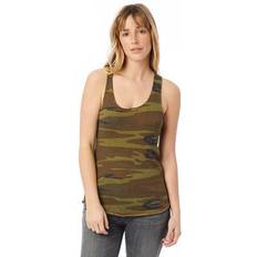 Camouflage Tank Tops Alternative womens printed meegs eco-jersey racerback tank