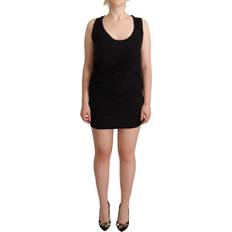 Men - Midi Dresses Roberto Cavalli Sleeveless Cotton Sheath Mini Dress - Black