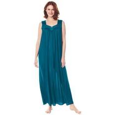 Turquoise - Women Nightgowns Plus Women's Long Tricot Knit Nightgown by Only Necessities in Deep Teal Size 2X