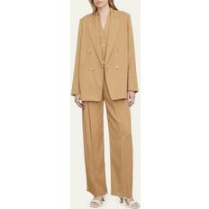 Vince Double-Breasted Blazer - Brown