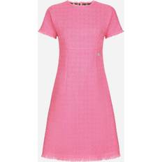 Dolce & Gabbana Dame Tweed Kjole Lyserød