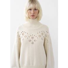 Chloé Ulltröja Med Biskopsärm - White