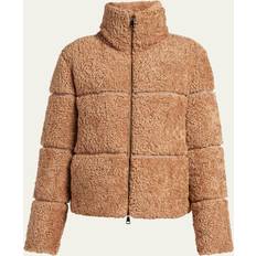 Moncler L Coats Moncler Segura Fluffy Padded Jacket - Beige/Hellbraun