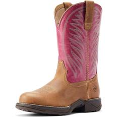 Ariat Riding Shoes Ariat Anthem Round Toe II Western Boots - Distressed Natural Rosebud