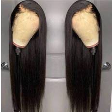 Heat Resistant Wigs Andria Lace Front Straight Wig 24 inch Natural Black