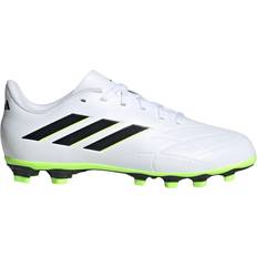 TPU Fotbollsskor Barnskor adidas Junior Copa Pure.4 FG - Cloud White/Core Black/Lucid Lemon