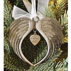 Piece of metal K9King A Piece of My Heart is in Heaven Christmas Tree Ornament 2.8"