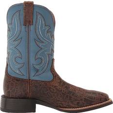 Blue - Men Riding Shoes Ariat Sport Cow Country M - Fencepost Brown/Clear Blue